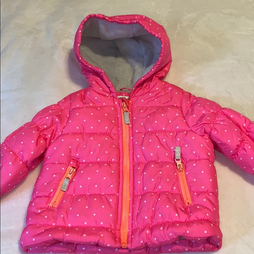 Carters hot pink puffer coat